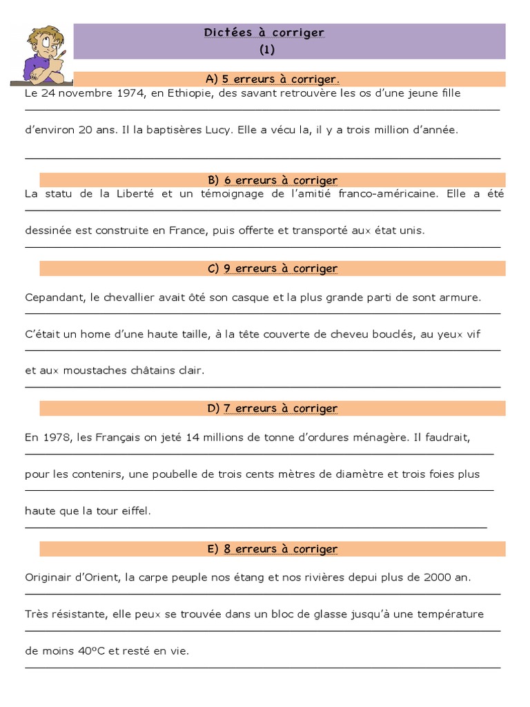 Dictées À Corriger Ekladata | Dictée pour adulte (débutants) – EHNCA