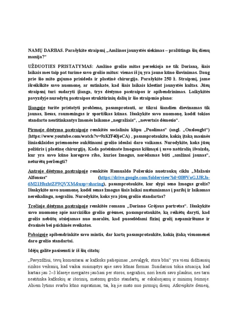 Rašinys I Klasei | PDF