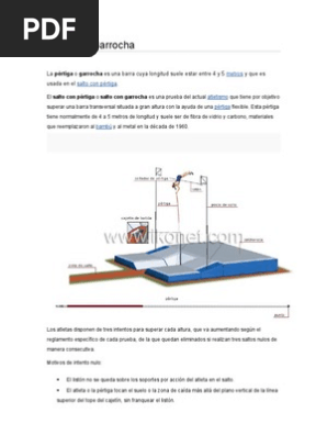 Pertiga O Garrocha Pdf Deportes Olimpicos De Verano Atletismo