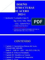 Contenido Diseno de Estructuras de Acero - 2023-1 PDF