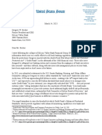 Elizabeth Warrens Letter To Silicon Valley Bank CEO