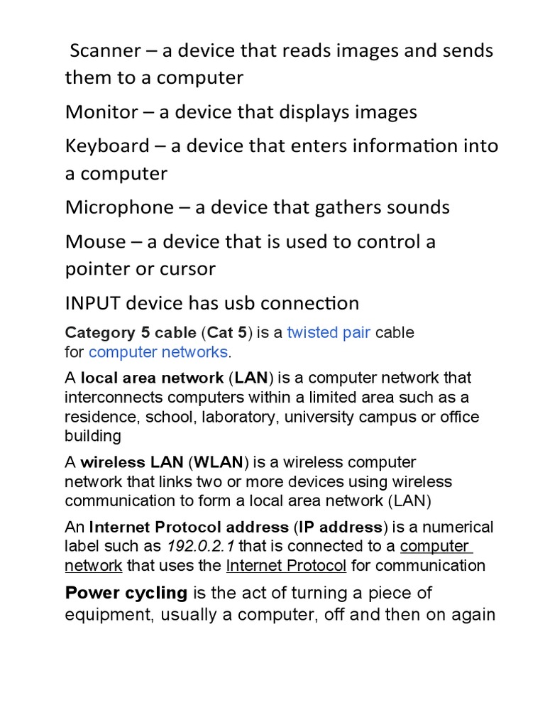 An Overview of Common Computer Hardware, Networking Components, and