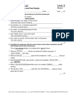 Focus 2 Unit 4 Test Answer Key | PDF