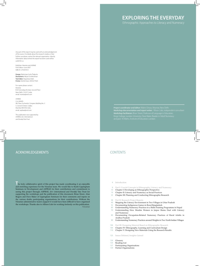 Exploring The Everyday Ethnographic Research Pdf Pdf Ethnography