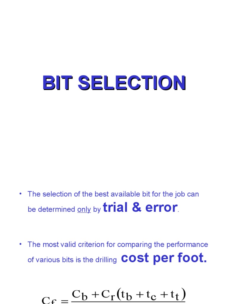 Bit Selection Strategies for Drilling | PDF | Bearing (Mechanical ...