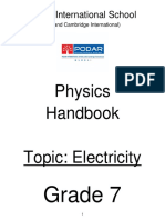 Grade 7 Physics Electricity Workbook