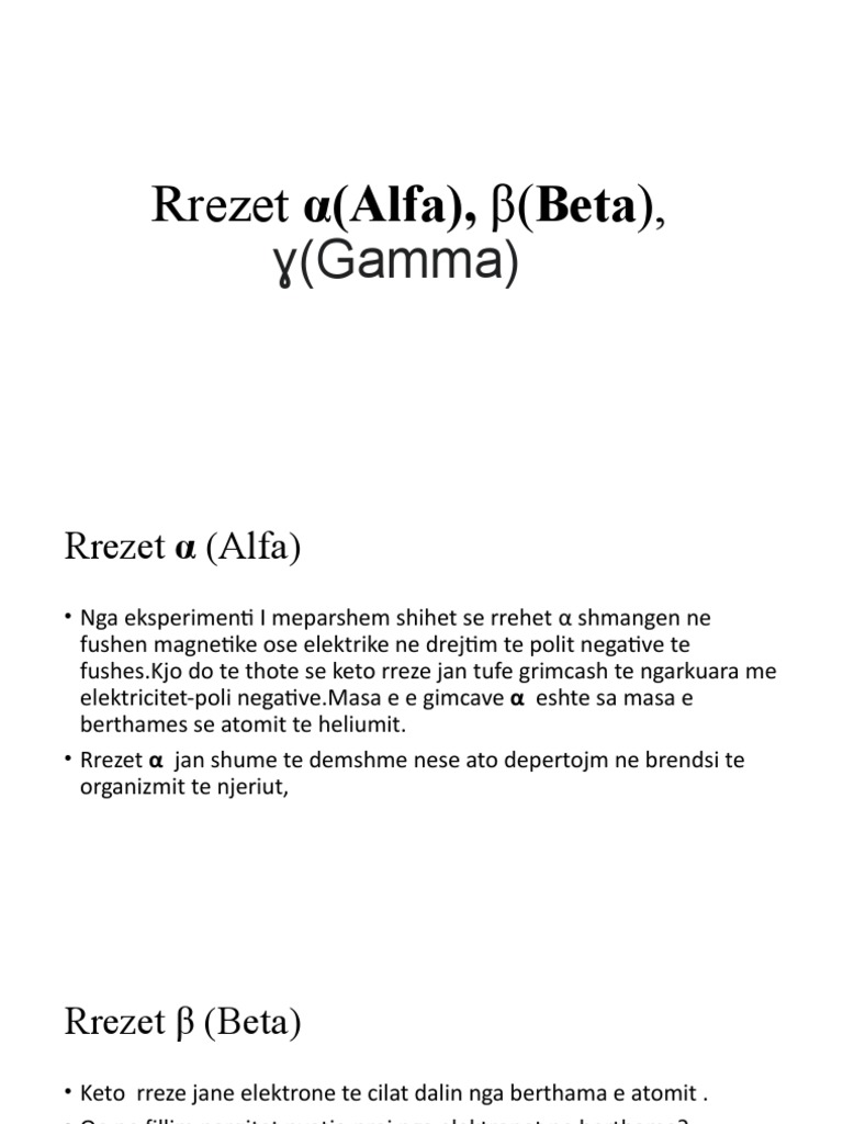 Rays α (Alpha), β (Beta) strongest rays along | PDF