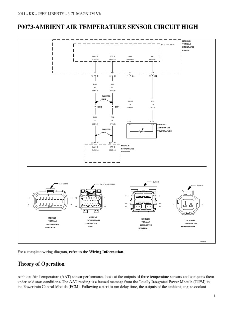 P0073-Ambient Air Temperature Sensor Circuit High PDF | PDF | Voltage ...