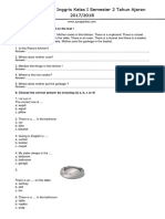 Soal UTS Bahasa Inggris Kelas 1 Semester 2-1