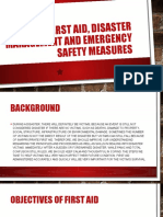 First Aid, Disaster Management and Emergency Safety