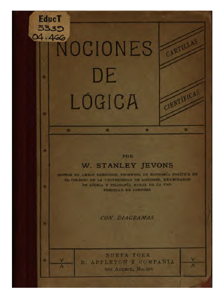 William Stanley Jevons - Nociones de Logica | PDF