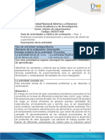 Guía de Actividades y Rúbrica de Evaluación - Unidad 1 - Fase 2 - Problemas Orientados Al Planteamiento y Estructura Del Diseño de Experimentos PDF