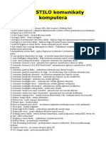 FIAT STILO Komunikaty Komputera PDF