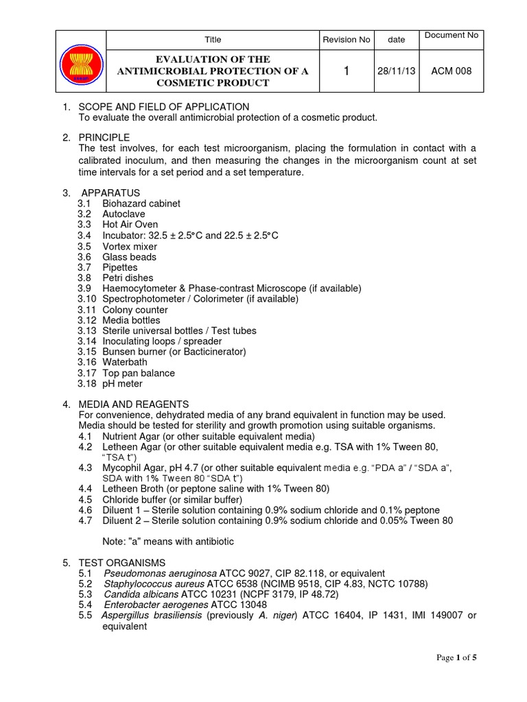 Antimicrobial Testing for Cosmetics | PDF | Colony Forming Unit ...