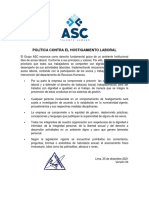 Política Contra El Hostigamiento Laboral PDF