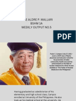 Jade Aldre P. Mallari BSHM 1a Weekly Output No.5 PDF
