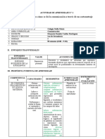 Sesión de Aprendizaje - La Comunicación - 1ro