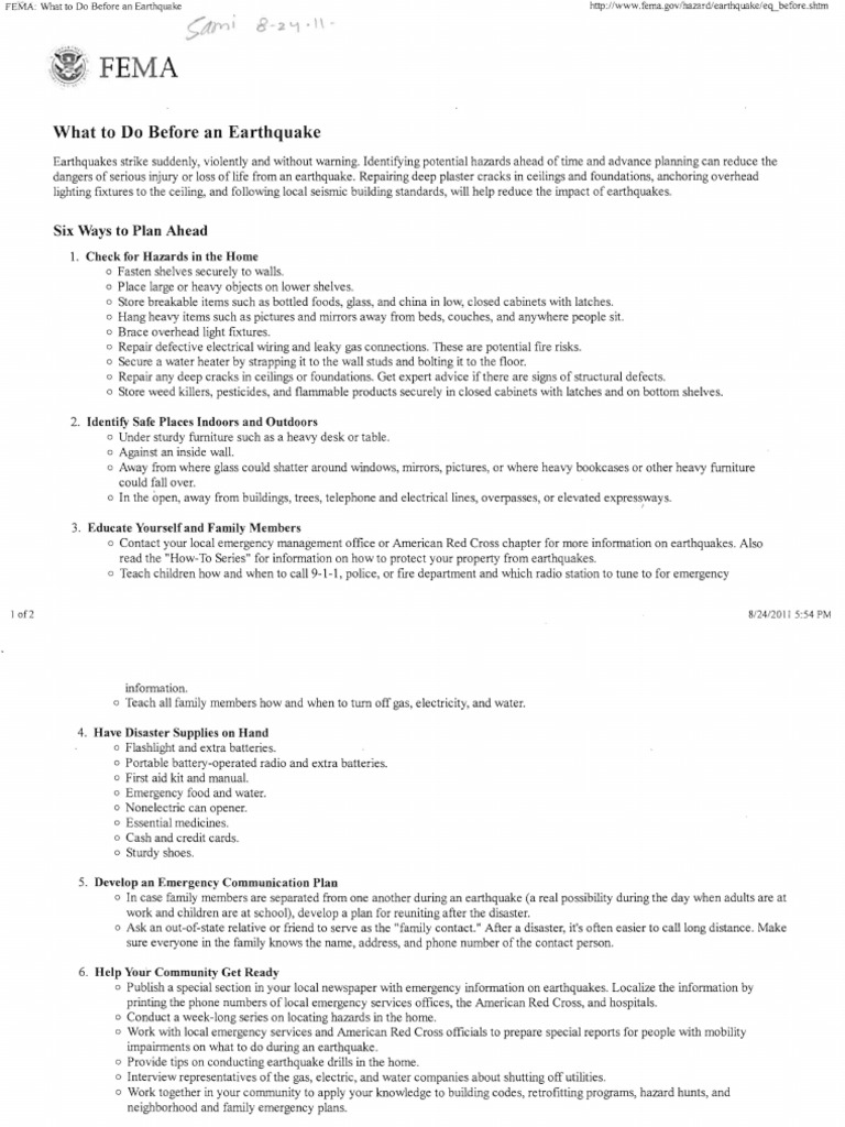 Earthquake | Earthquakes | Emergency Management