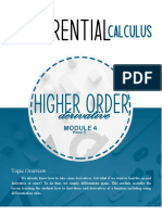 Module 4 Higher Order Derivatives