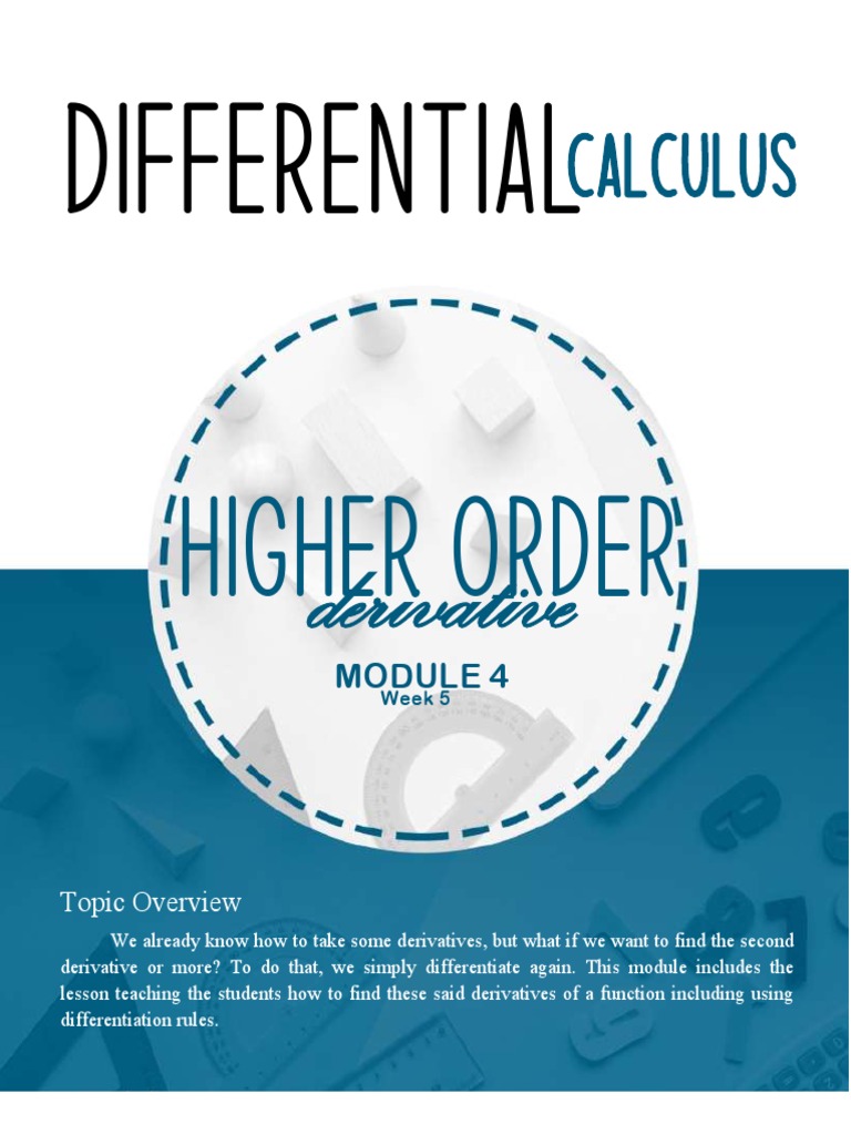 Higher-Order Derivatives in Calculus | PDF | Derivative | Function ...
