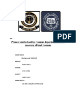 Process Carried Out by Revenue Department For The Recovery of Land Revenue