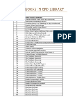 List of Books CPD