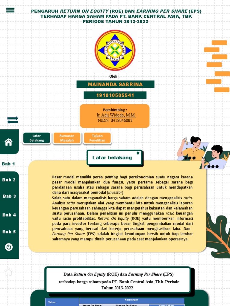 Pengaruh ROE dan EPS Terhadap Harga Saham | PDF