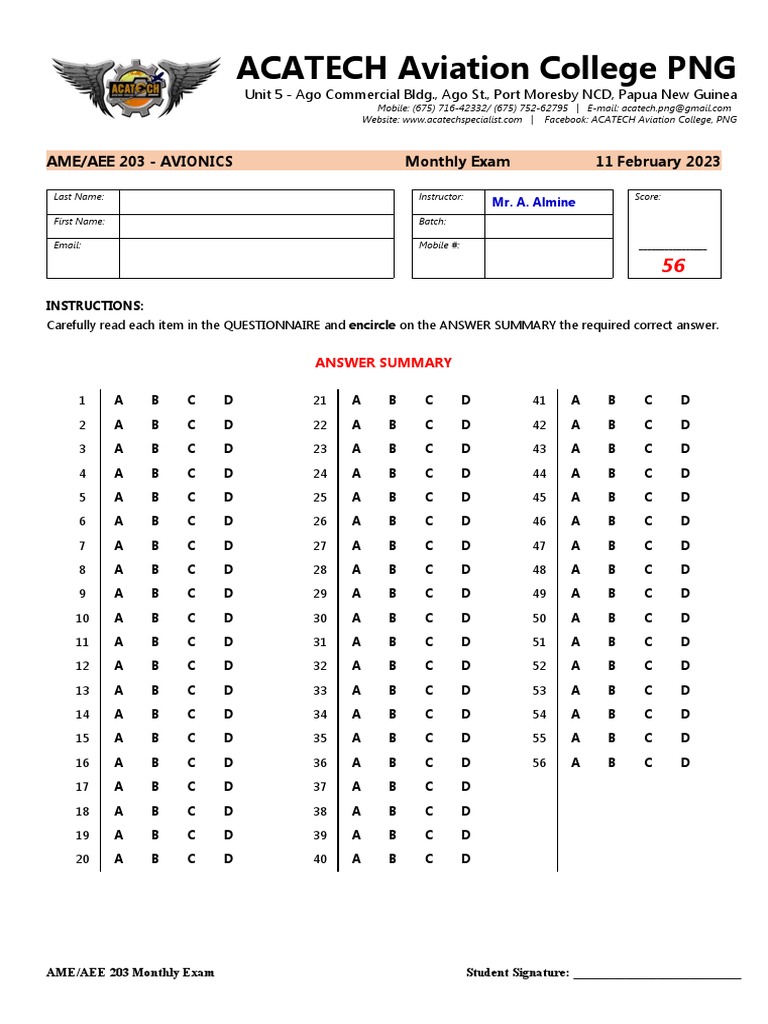 AME 203 Monthly Exam 2023.02.11 PDF Amplifier Damping