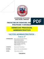 Actos administrativos - Sala 1