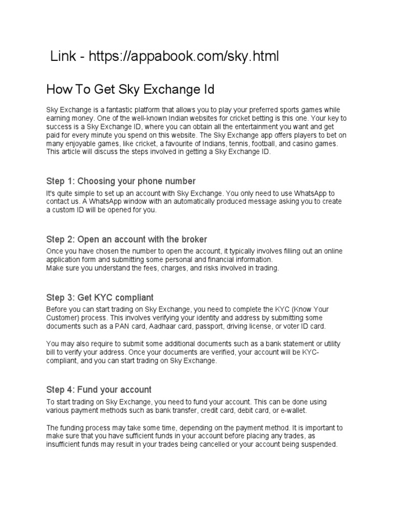 How to get sky exchange id step 1 choosing your phone number pdf