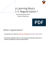 Deep Learning Basics Lecture 3 Regularization I