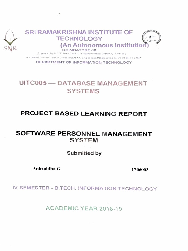 Software Personnel Management System: An ER Diagram and Class Diagram ...