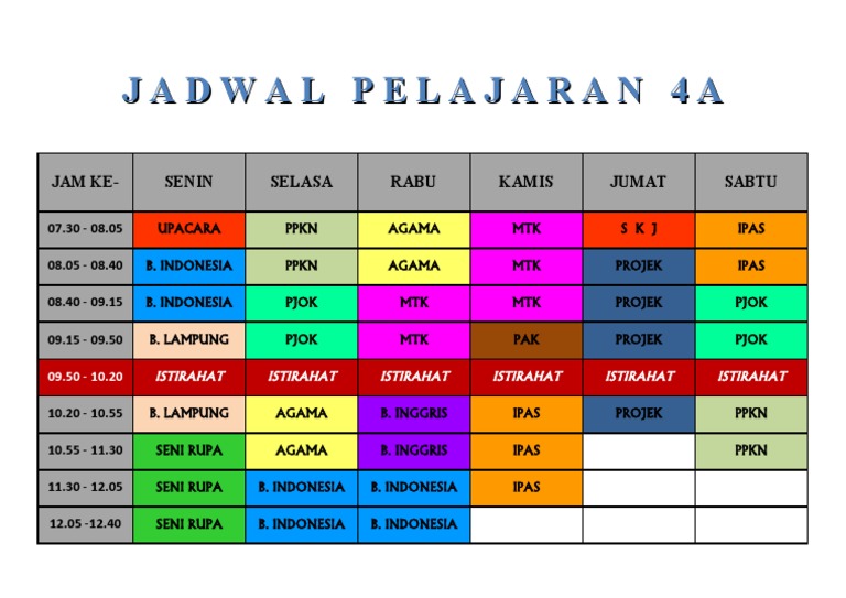 JADWAL | PDF
