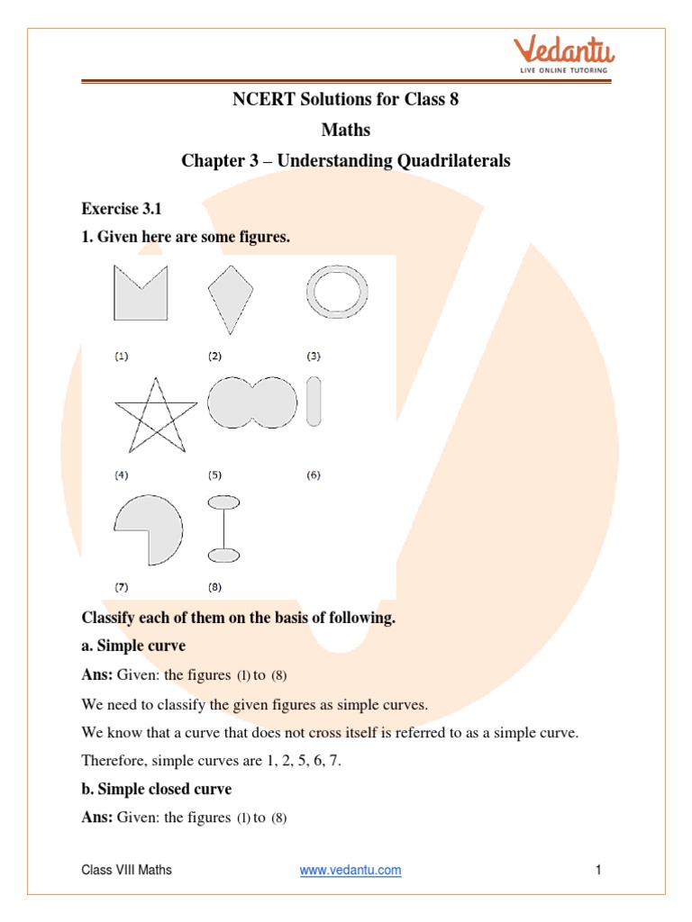 Class 8 Maths Understanding Quadrilaterals Pdf Pdf Triangle