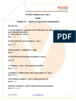 Class 7 - Maths - Algebraic Expressions PDF