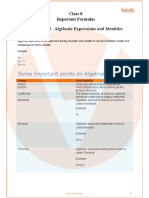 Class 8 Maths Formula Chapter 9 PDF