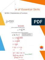 1.1 Review of Essential Skills: MCR3U: Characteristics of Functions