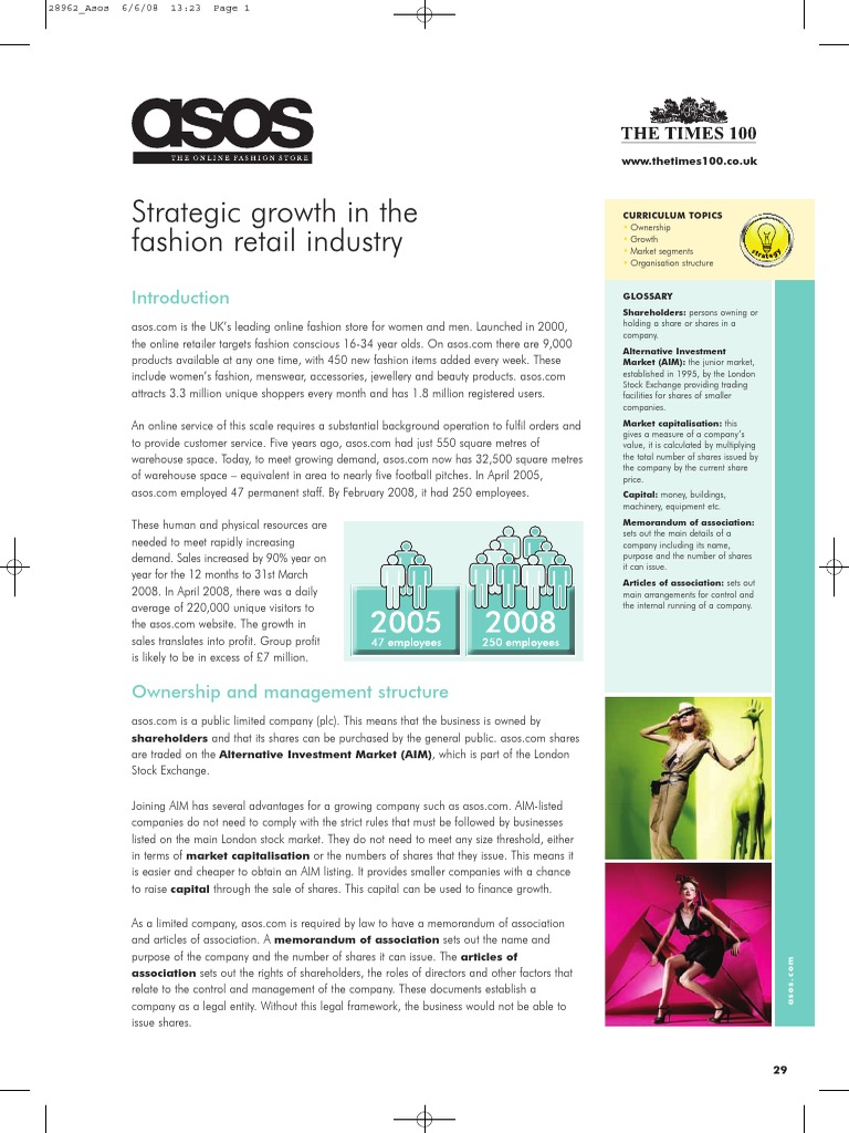 Asos Growth PDF PDF Stocks Retail