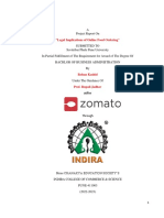 Zomato Project TYBBA PDF
