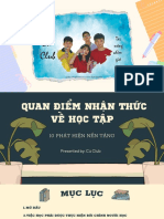 QUAN ĐIỂM NHẬN THỨC VỀ HỌC TẬP