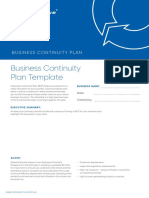 Business Continuity Plan Template Business Continuity