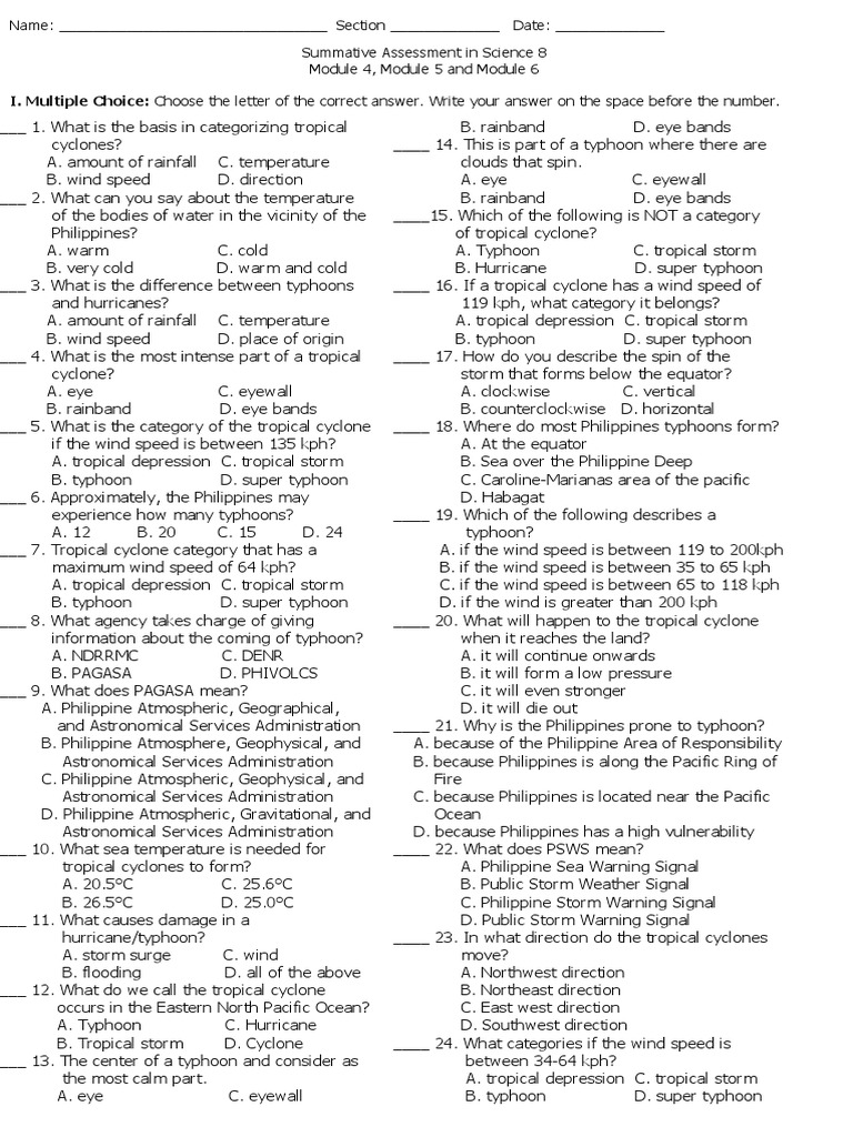 Q2 Summative Test in Science 8 | PDF | Comet | Meteoroid