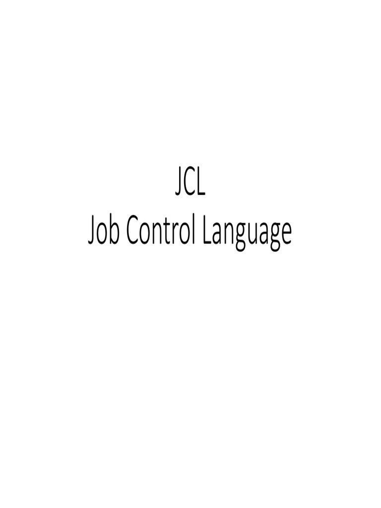Introduction au JCL sur Mainframe | PDF | Logiciel | Ordonnancement ...