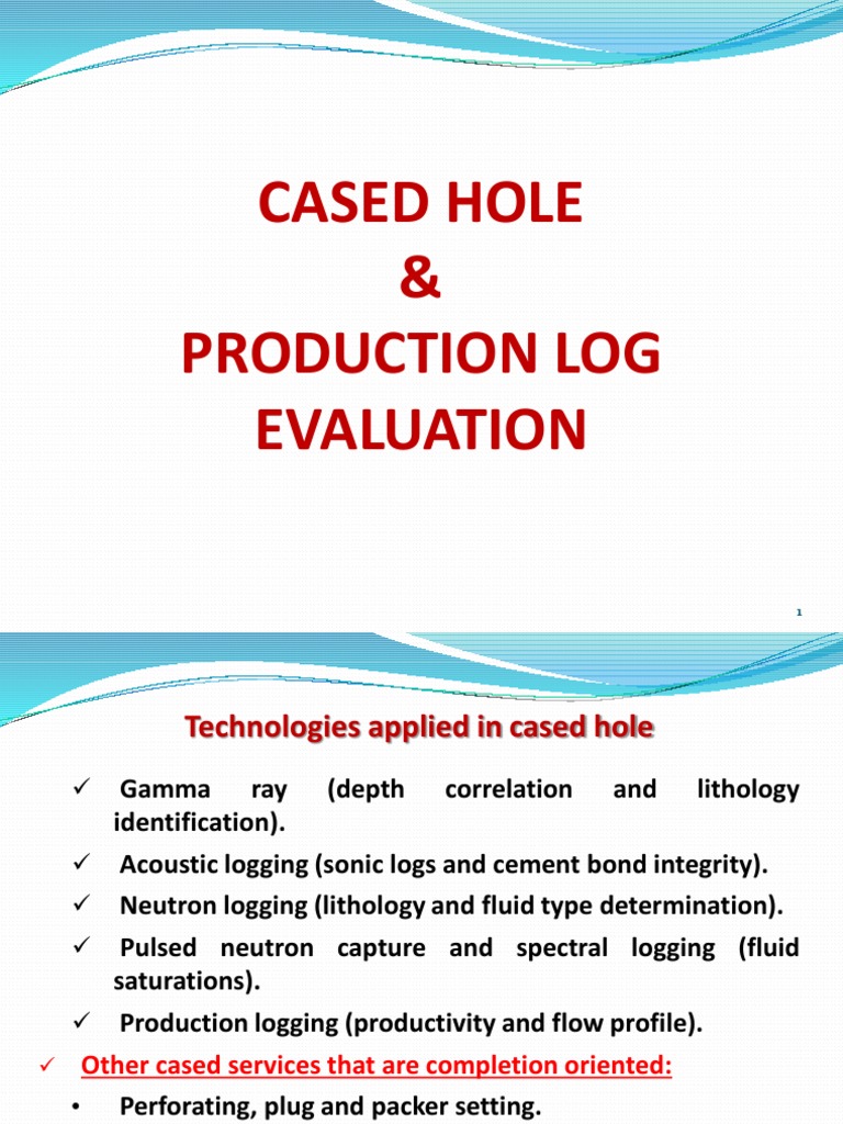Case Hole & Production Log Evaluation PDF | PDF | Neutron | Casing ...