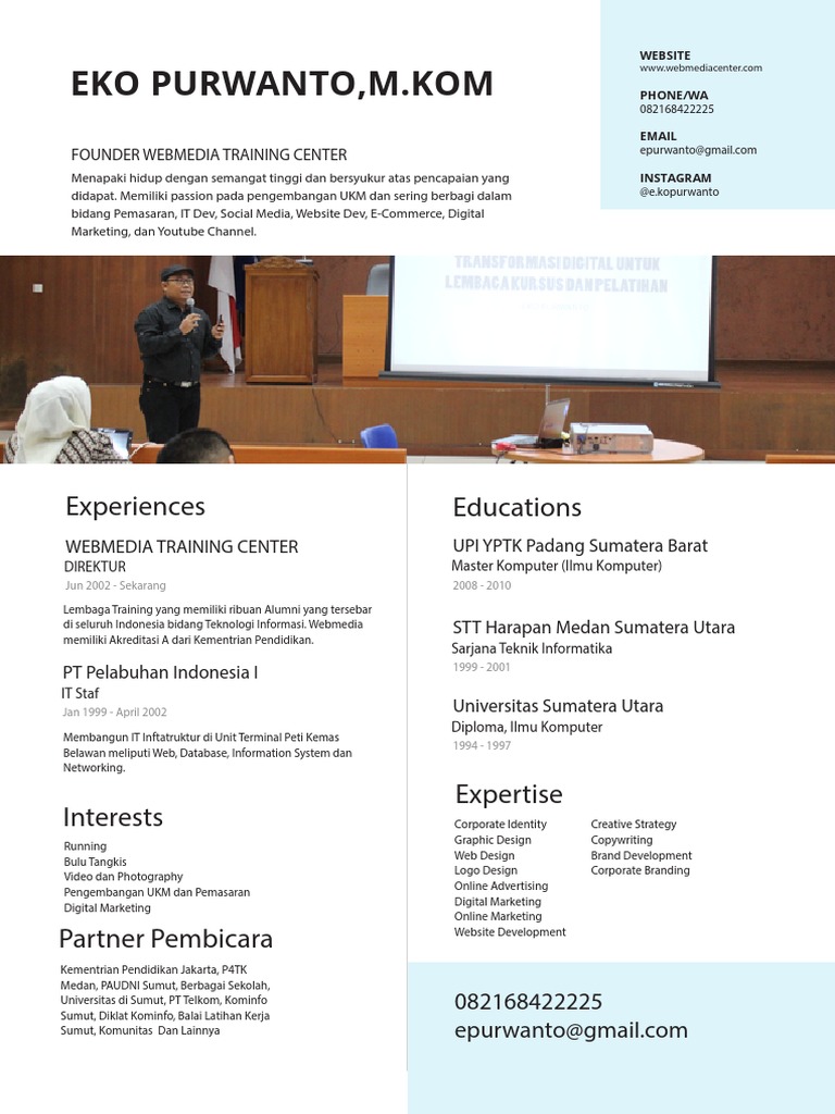 Eko Purwanto: Pendiri Webmedia Training Center | PDF
