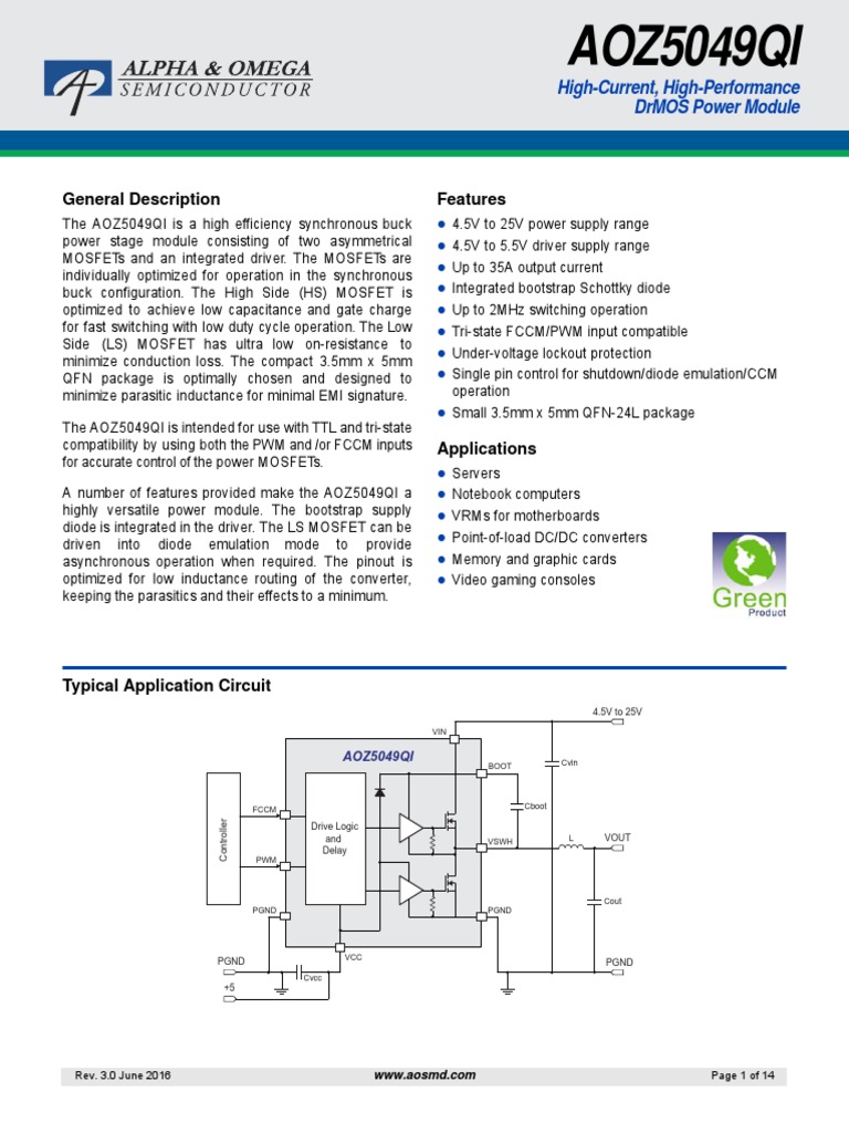 High-Performance DrMOS Power Module | PDF | Mosfet | Field Effect ...