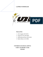Laporan Sosioliasi: Disusun Oleh