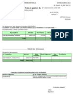 Facture de Frais de Gestion De: - Détail Des Échéances