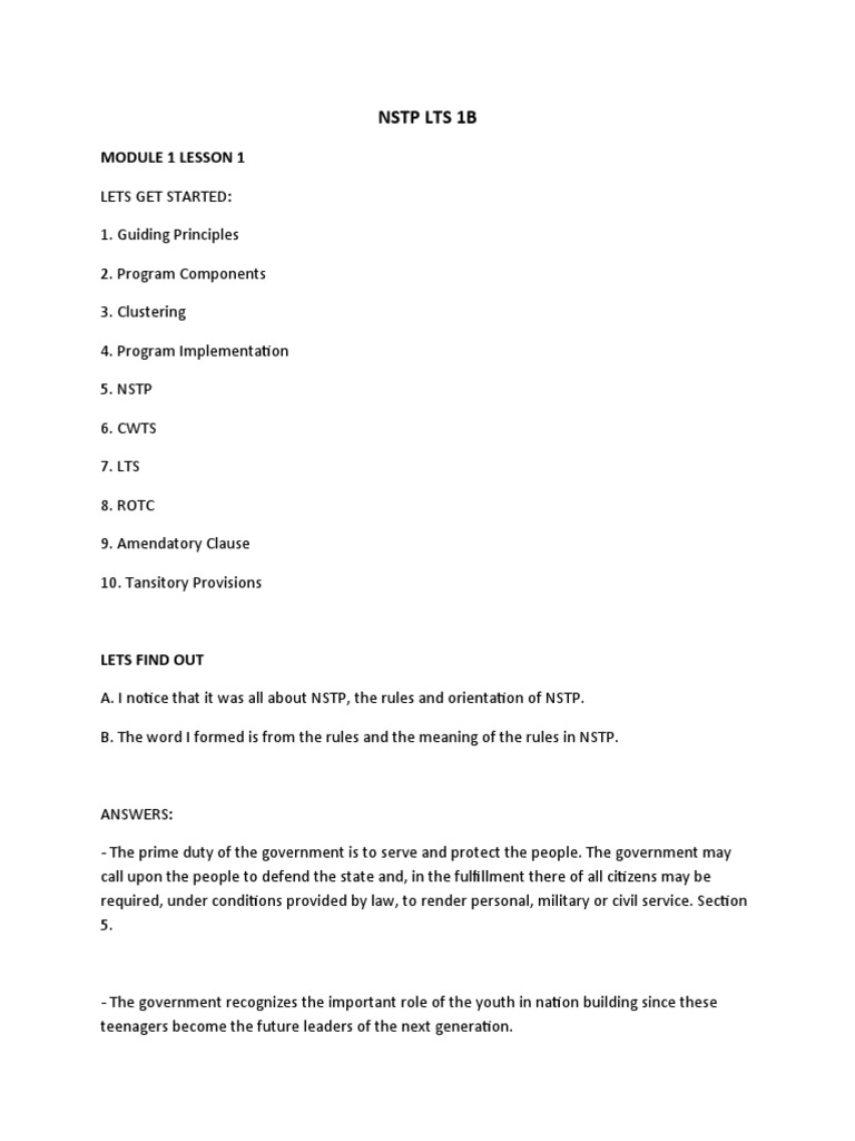 Module 1 lts 1b wps office pdf