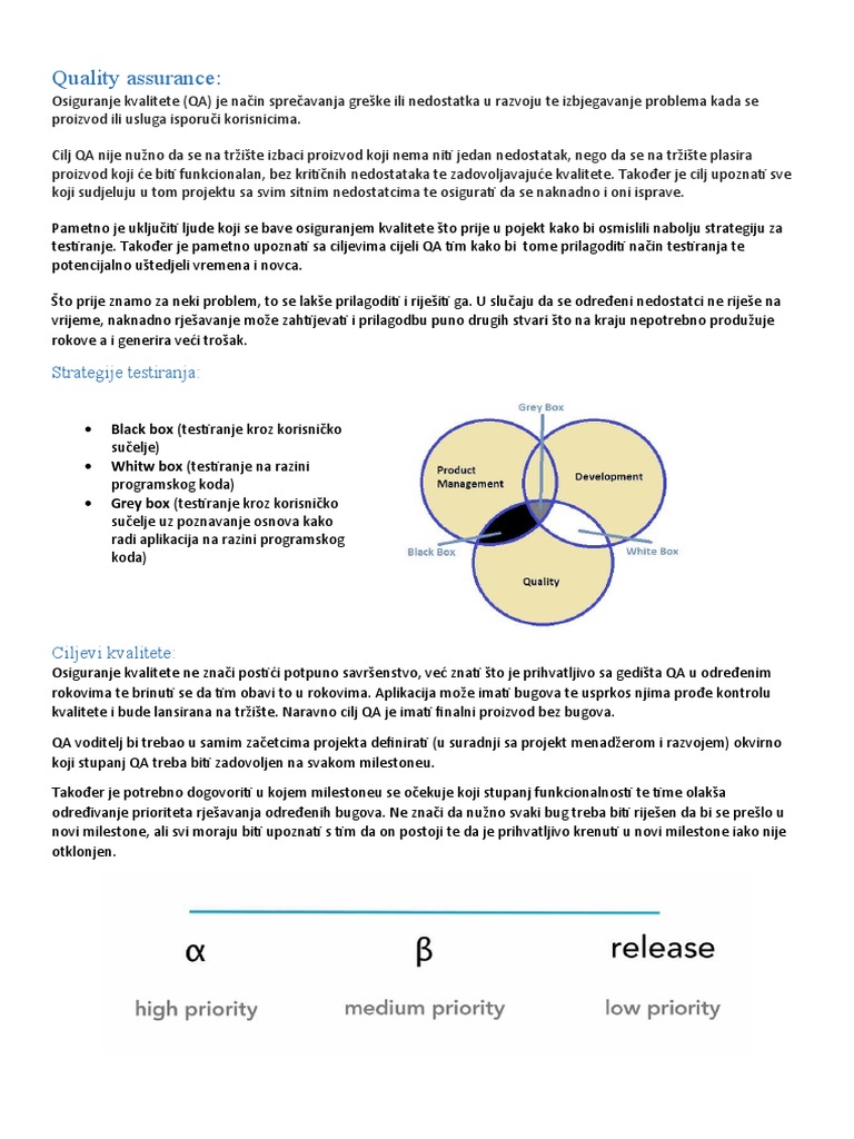 Quality Assurance 1 | PDF